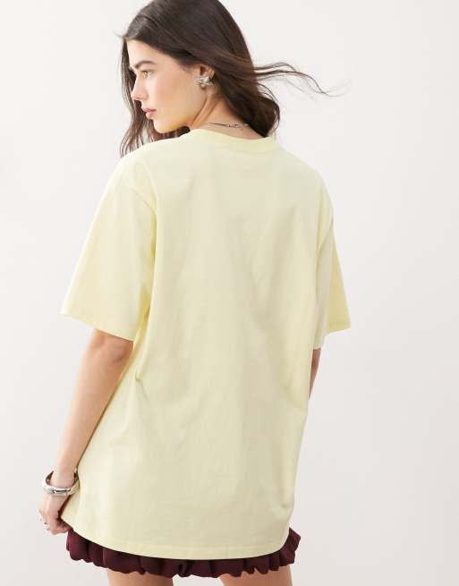 Gramicci – Cytrynowożółty T-shirt z grafiką z kiwi, 3 z 4