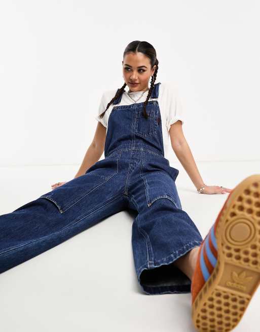 ASOS DESIGN denim overall in stonewash blue  Rompers womens jumpsuit,  Overalls outfit, Denim overalls