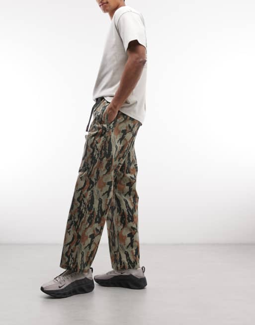 Gramicci denim straight fit pants in camo print, 3 of 5