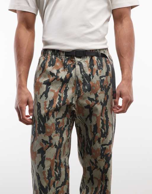 Gramicci denim straight fit pants in camo print, 4 of 5