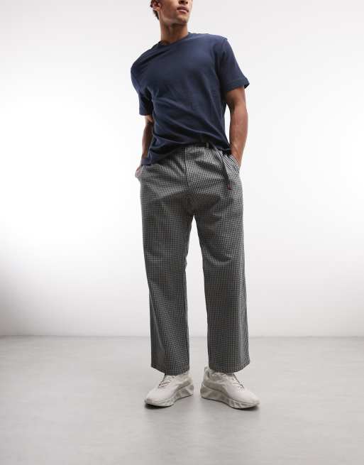 Gramicci dobby plaid straight leg pants in stone, 2 of 5