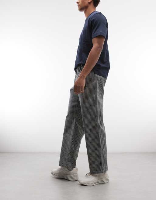 Gramicci dobby plaid straight leg pants in stone, 3 of 5