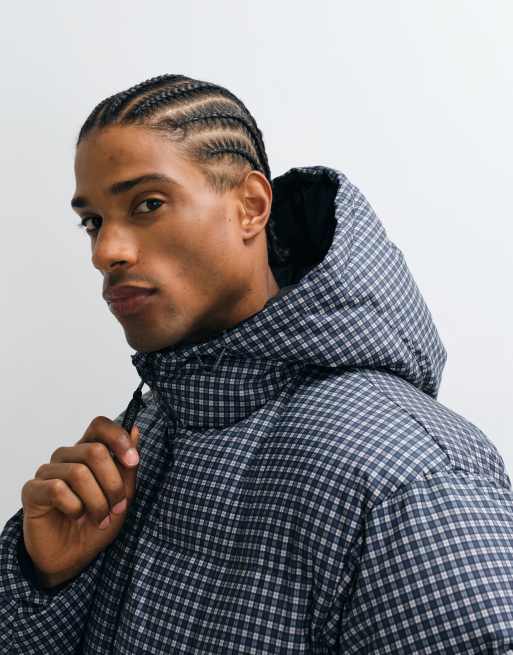 Gramicci down checked puffer jacket in navy, 2 of 5