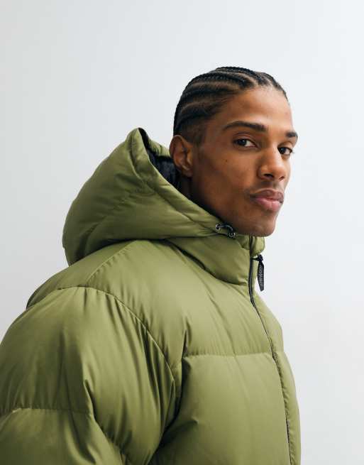 Gramicci down puffer jacket in olive green, 4 of 5