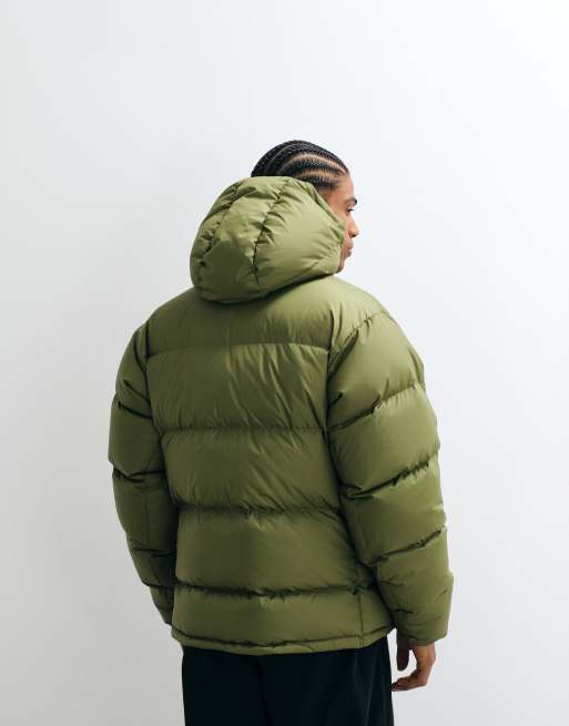 Gramicci down puffer jacket in olive green, 5 of 5