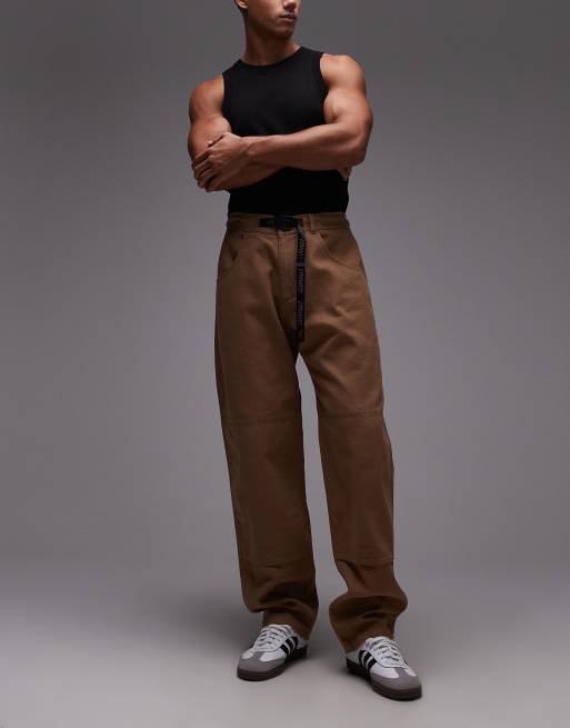 Gramicci - El Cap - Pantaloni dritti marrone chiaro con ginocchia doppiate, 2 di 5