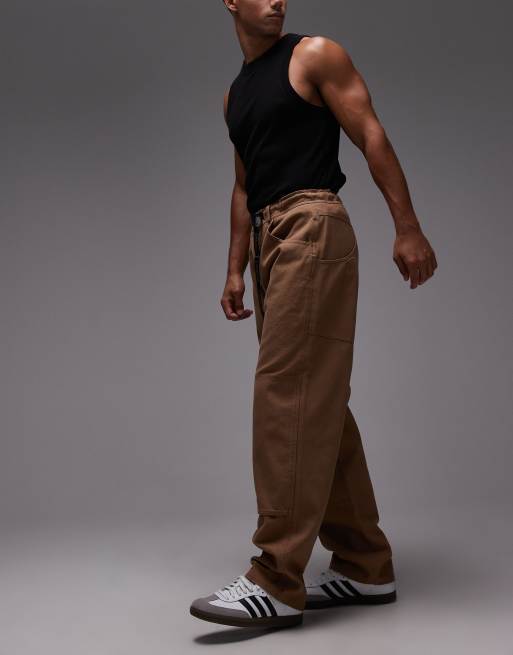 Gramicci - El Cap - Pantaloni dritti marrone chiaro con ginocchia doppiate, 3 di 5