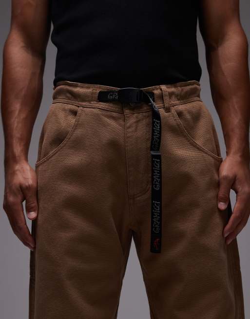 Gramicci El Cap straight leg double knee pants in brown, 4 of 5