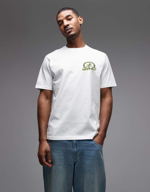 Gramicci – Equipment for Dirt – Kurzärmliges T-Shirt in Weiß mit Rückenprint, 3 von 5
