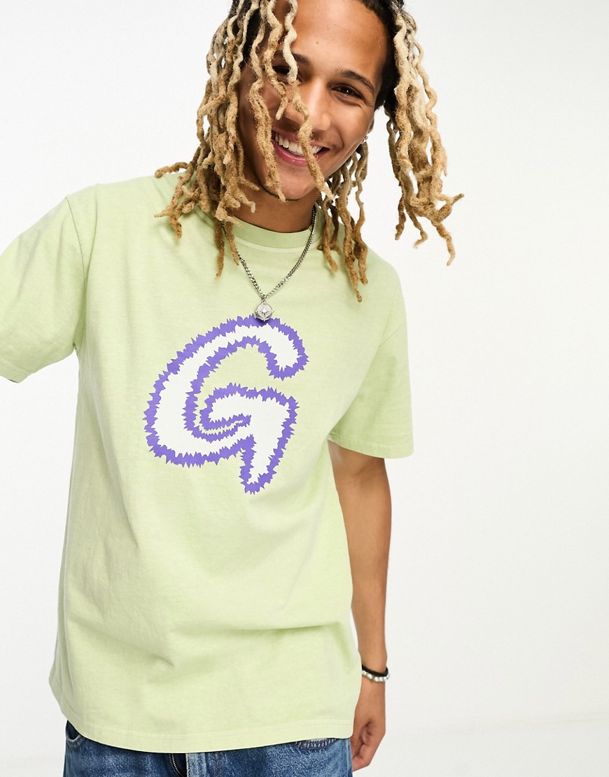 Gramicci fuzzy g logo t-shirt in green