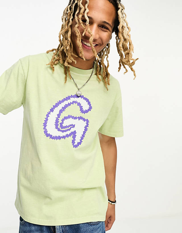 Gramicci - fuzzy g logo t-shirt in green