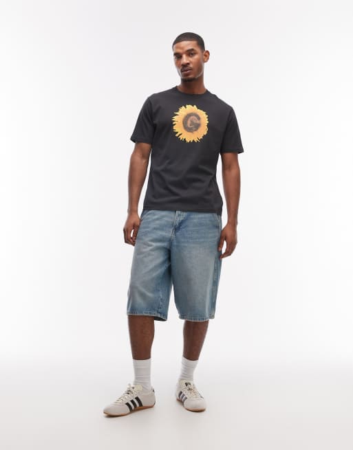 Gramicci G flower short sleeve graphic tee in black, 2 of 5