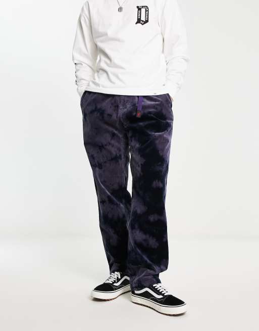 Gramicci – G-Pant – Cordhose in Schwarz mit Batikmuster