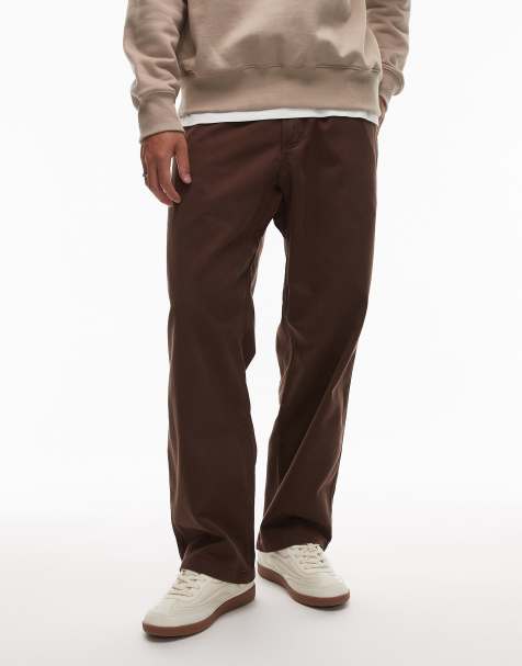 Gramicci G-pant straight leg trousers in brown - view 1