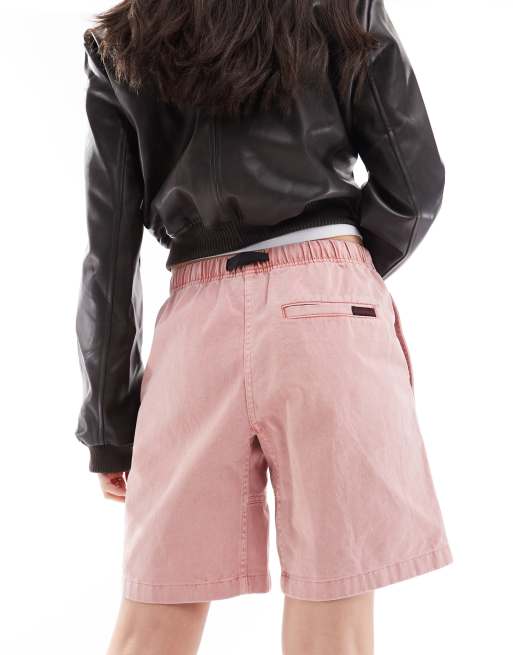 Gramicci - G-Short - Pantaloncini rosa in twill di cotone con tinta a pigmenti, 3 di 5