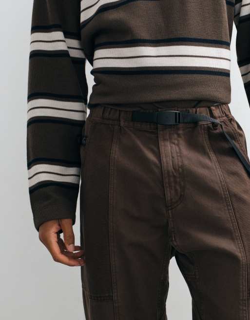 Gramicci gadget loose fit trousers in brown, 4 of 5