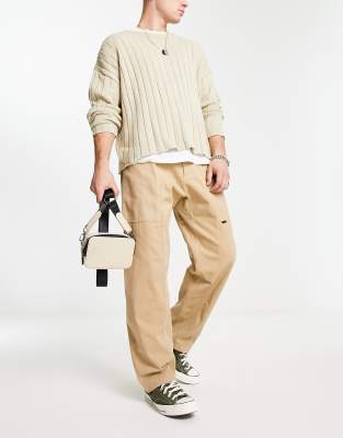 Farah twill cargo pants in vintage green