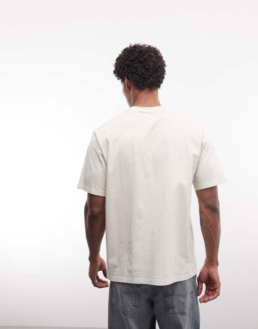 Gramicci graphic print bone t-shirt in ecru, 4 of 5