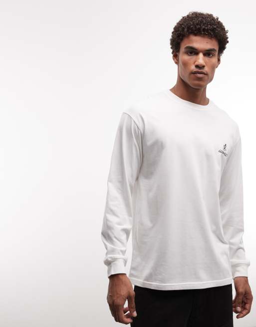 Gramicci graphic print long sleeve t-shirt in grey marl, 3 of 5