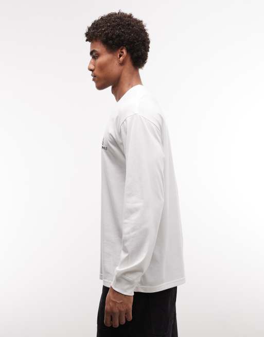 Gramicci graphic print long sleeve t-shirt in grey marl, 4 of 5