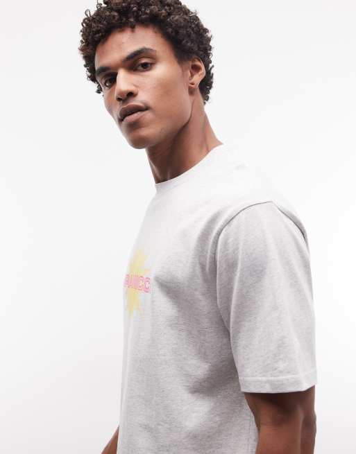 Gramicci graphic print t-shirt in grey marl, 4 of 5