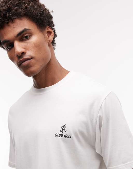 Gramicci graphic print t-shirt in white, 3 of 5