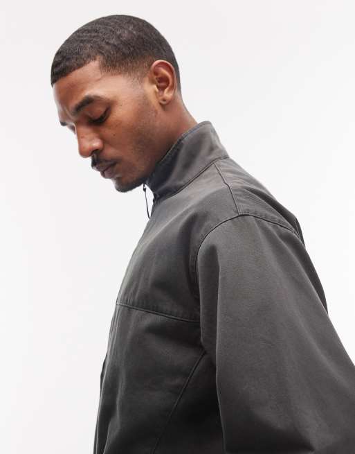 Gramicci – Harrington-Jacke aus Twill in Rauchgrau, 4 von 5