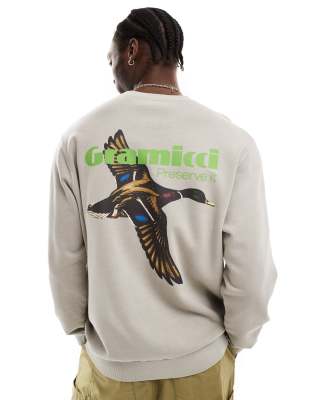 Gramicci - Havrefarvet sweatshirt med grafisk 'Preserve It'-print - view 1