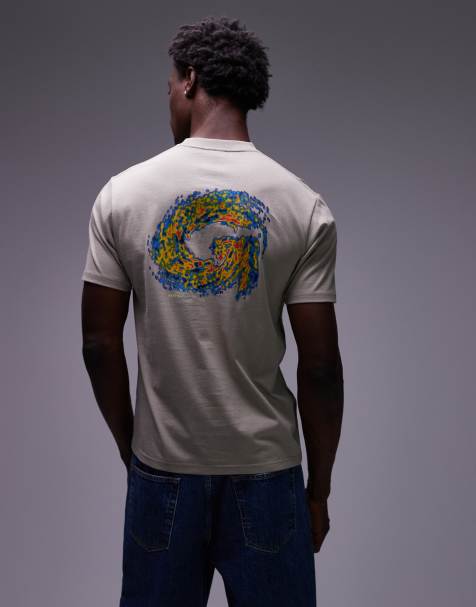 Gramicci hurricane t-shirt in beige - view 1