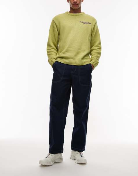 Gramicci - Japanske - Indigoblå løstsiddende denimjeans i forspundet garn - view 1