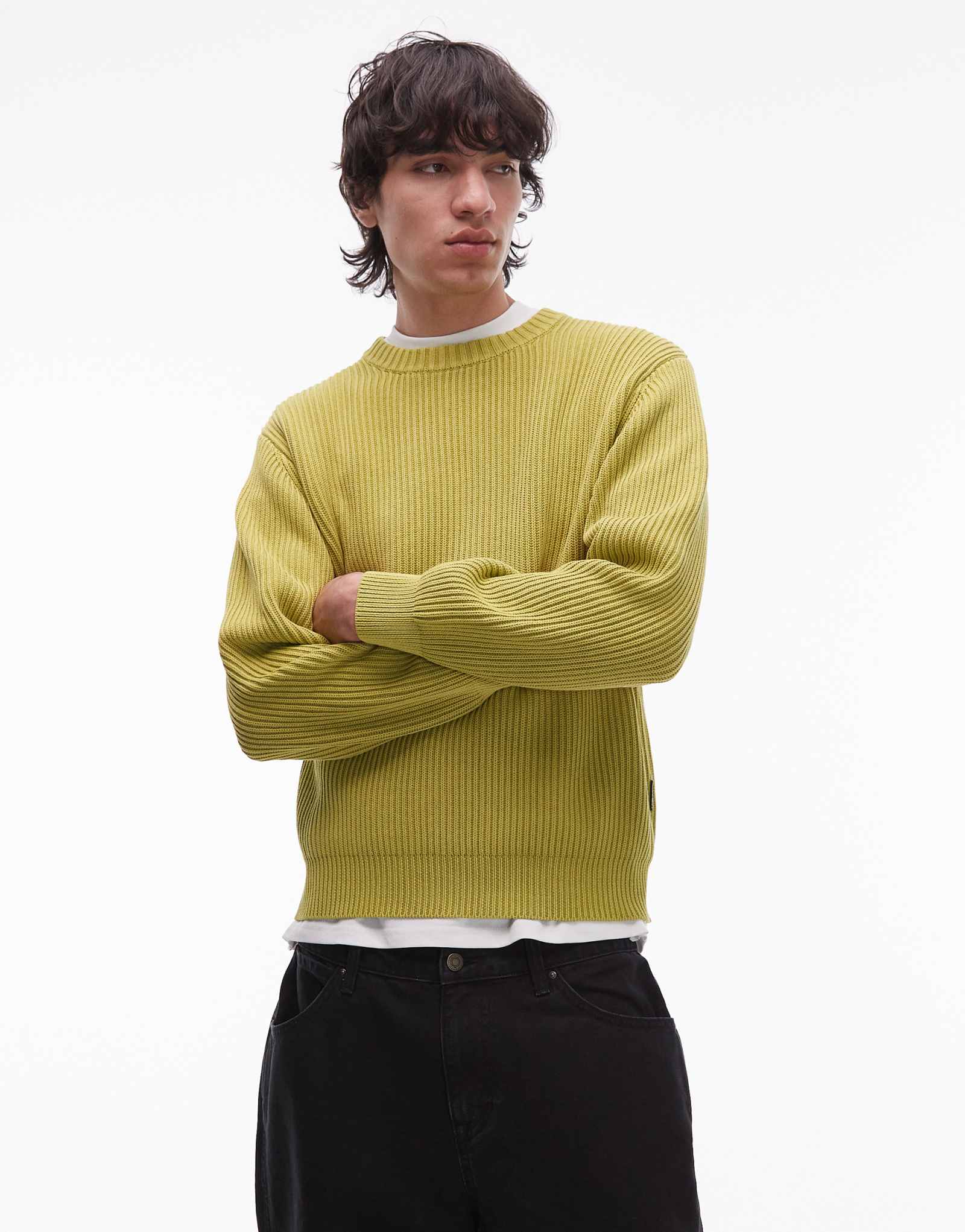 Вязаный свитер Gramicci светло-зеленого цвета