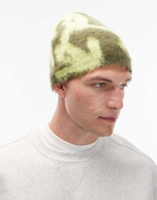 帽子 gramicci mohair burly runningman beanie Gramicci mohair Burly Runningman beanie in green | ASOS