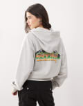 [Gramicci] Gramicci mountaineering graphic zip hoodie in grey M Grey