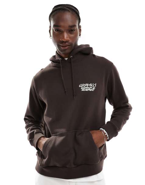 Gramicci - Napping Climber - Sweat à capuche avec motif - Marron foncé - view 1