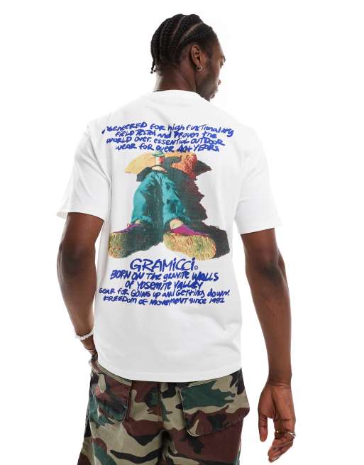Gramicci - Napping Climber - T-shirt met print in wit 