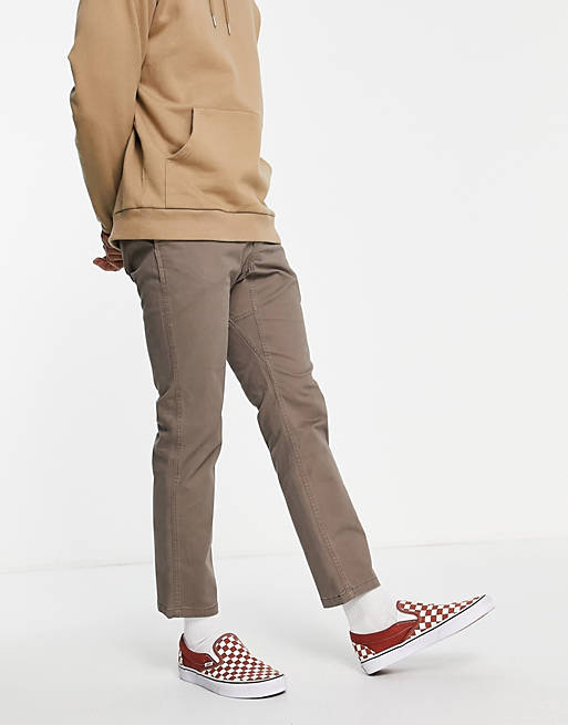 Gramicci NN just cut stretch slim trousers in brown