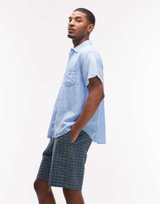 Gramicci O.G plaid relaxed fit G-short seersucker shorts in multi, 3 of 5