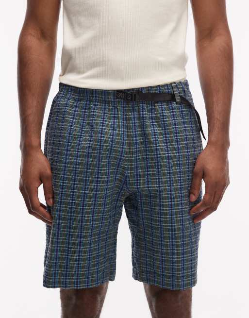 Gramicci O.G plaid relaxed fit G-short seersucker shorts in multi, 4 of 5