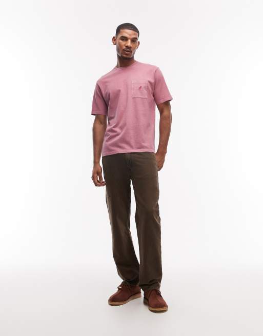 Gramicci – One Point – Pigmentgefärbtes, kurzärmliges T-Shirt in Rot, 2 von 5