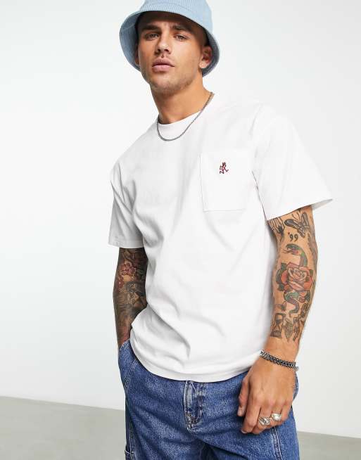 Gramicci – One Point – T-Shirt in Weiß