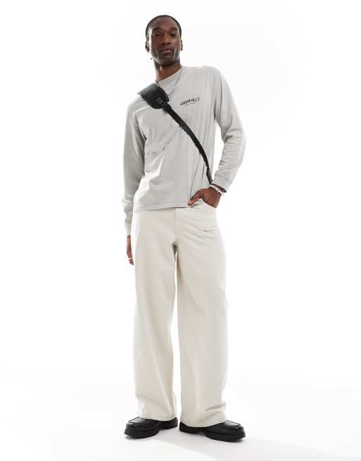 Gramicci original freedom graphic long sleeve t-shirt in pigment sage, 2 of 4