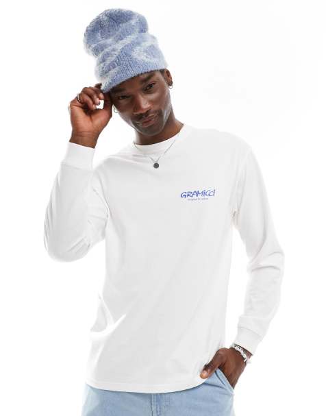 Gramicci original freedom graphic long sleeve t-shirt in white - view 1