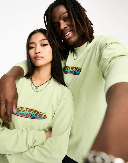 Gramicci oval long sleeve top in green