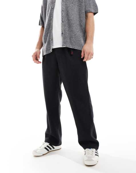 Gramicci - Pantalon plissé décontracté en laine - Anthracite - view 1