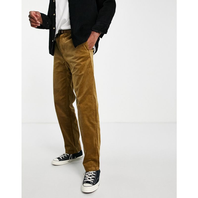 Gramicci - Pantaloni in velluto a coste elasticizzato marrone