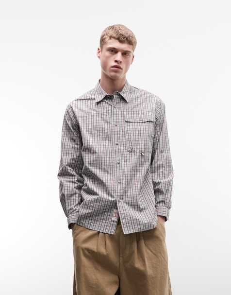 Gramicci poplin checkered millwood long sleeve shirt in multi