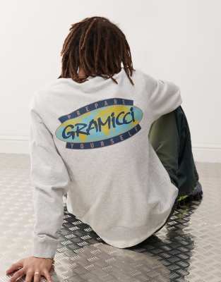 prepare yourself graphic sweatshirt in gray heather