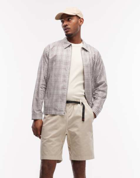 Gramicci relaxed fit G-shorts in sand pigment - view 1