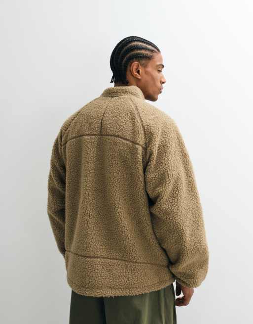 Gramicci reversable borg jacket in beige, 5 of 5