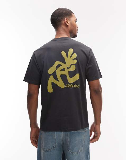 Gramicci running man short sleeve tee with back graphic in black